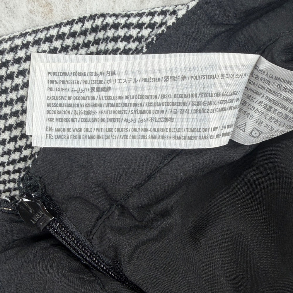 Abercrombie & Fitch Houndstooth Skort BlackWhite Mini Skirt Shorts Womens Medium - Picture 7 of 8